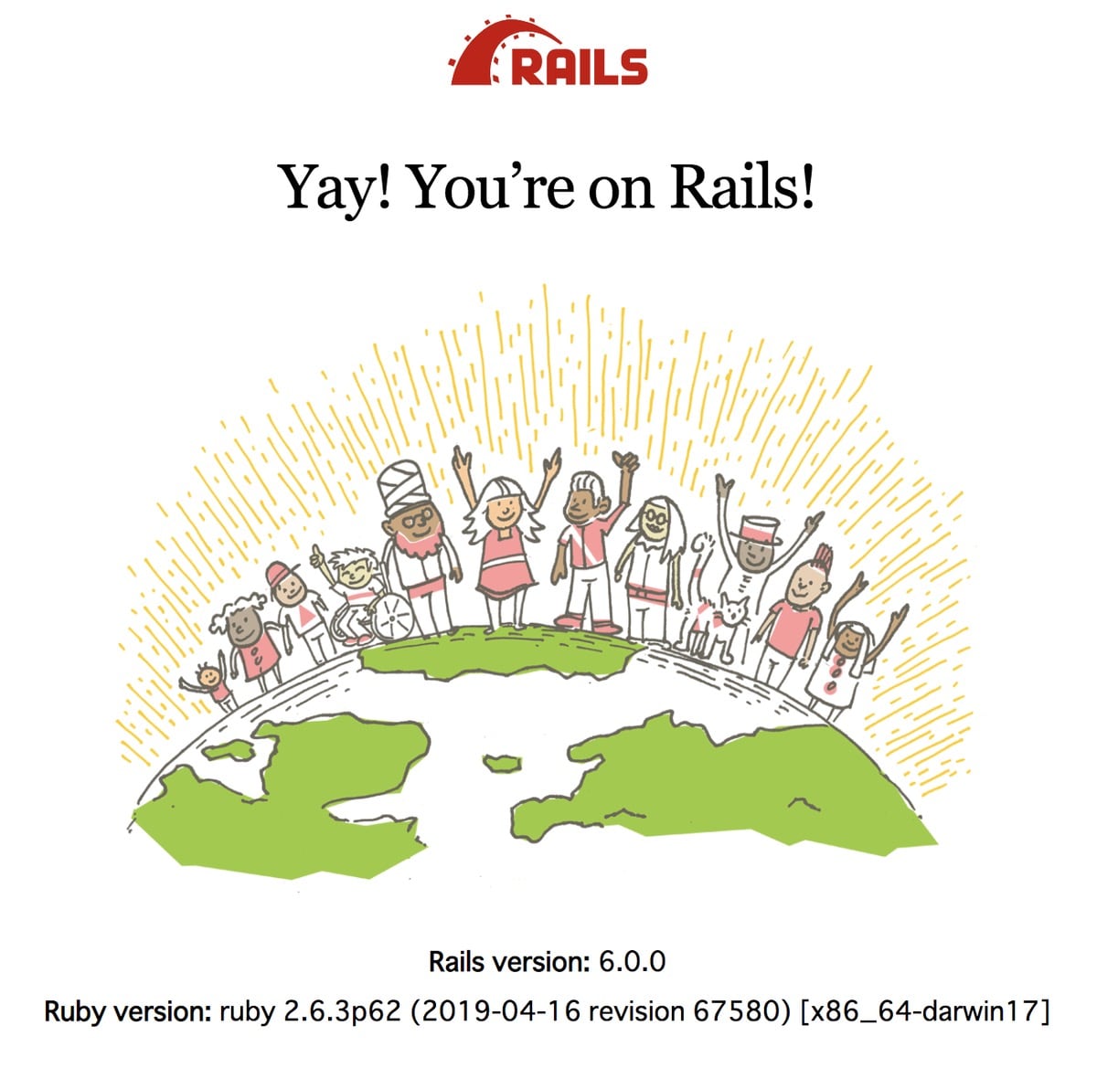 railsの初期画面